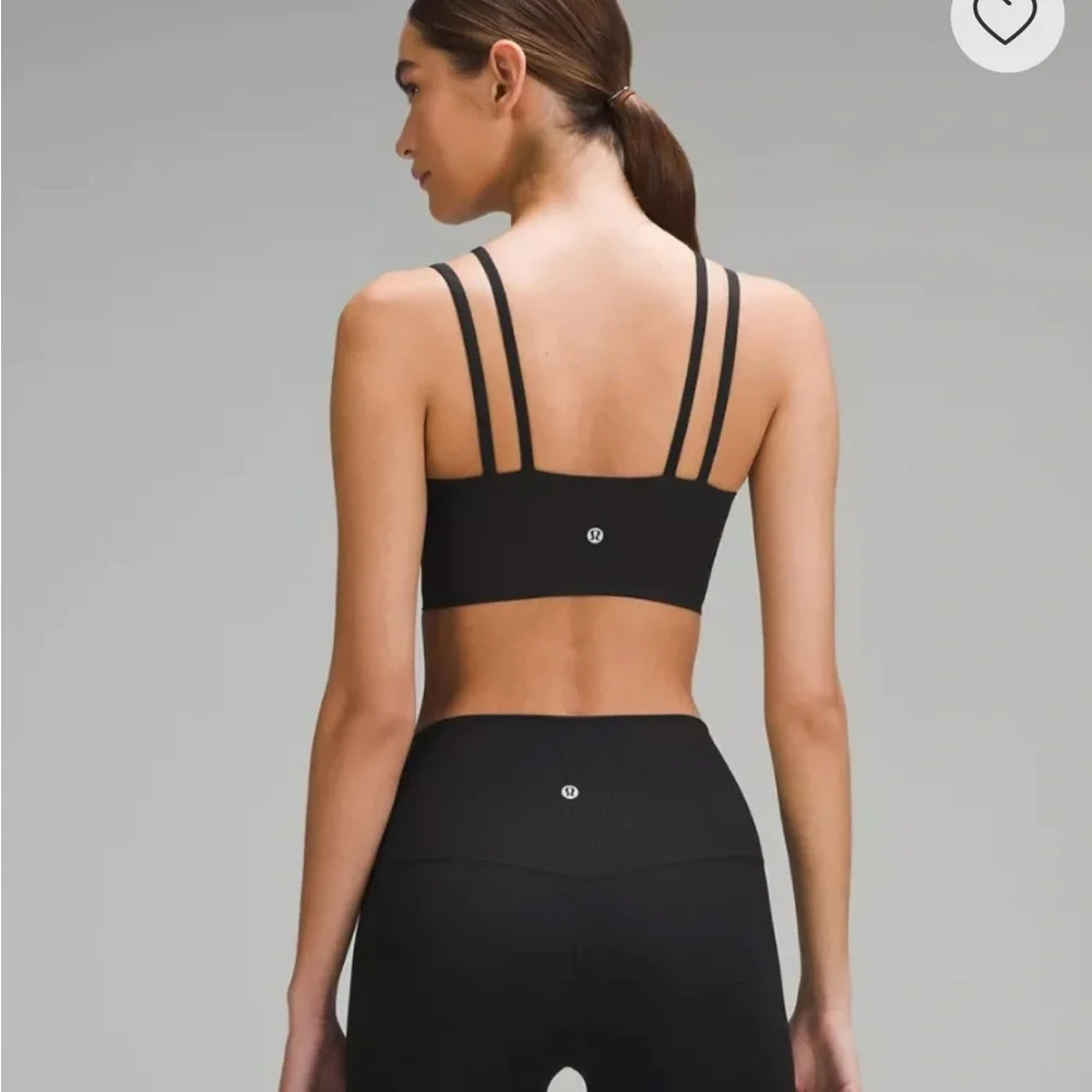 Lululemon Like a Cloud Strappy Longline Ribbed Bra Size 8 - Picture 2 of 5